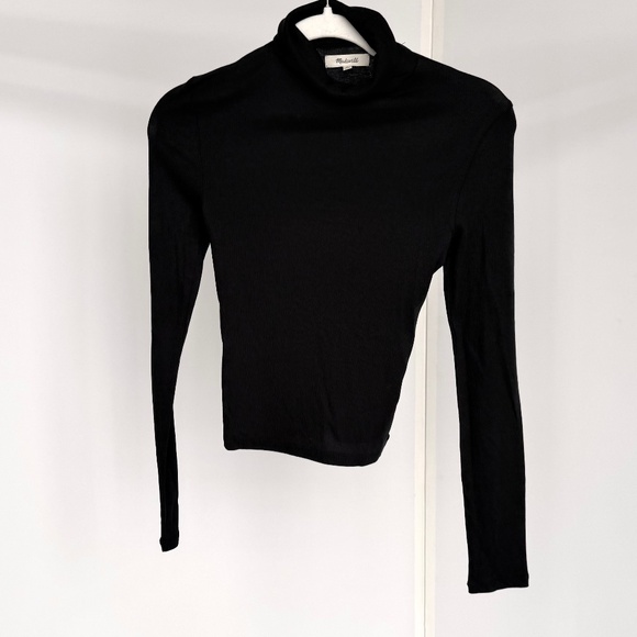 Ribbed Turtleneck Long-Sleeve Tee - Picture 2 of 4